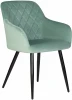 8266-LML ROBERT, цвет сиденья мятный велюр (V108-118), цвет основания черный Стул обеденный ROBERT (черные матовые ножки, велюр V108-118 Мятный)