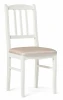 601119 Обеденный стул Woodville Муриел (Массив дерева, Ткань/Белый) арт.601119