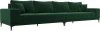 122385 Диван прямой Льюес Лонг (Зеленый/Велюр) Лига Диванов арт.122385