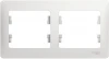 GSL000102 Рамка на 2 поста (белый) Systeme Electric GSL000102