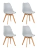LMZL-PP635-N_LB-TR_P-GR-01 Набор 4 шт стул обеденный DOBRIN JERRY SOFT (ножки светлый бук, цвет сиденья светло-серый (GR-01))