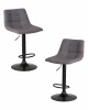 LM-5017-N_B-M_C-188-55 Набор 2 шт стул барный DOBRIN TAILOR BLACK (серая ткань (188-55))