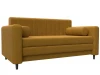 129758 Диван прямой Лига-070 (ЛДСП,Брус,Фанера/Дерево/Велюр/Желтый) Лига Диванов 129758