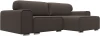 121931 Диван угловой Лига-029 правый угол (Коричневый/Рогожка) Лига Диванов арт.121931