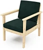 211052 Кресло Arsko Лориан сосна велюр зеленый