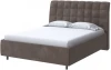 2017873 PROxSON Кровать Volumo без основания (Ткань: Велюр Casa Кофейный) 120x200