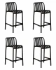 SET-4 777-1PP-LMZL CHLOE Набор 4 шт Стул полубарный DOBRIN CHLOE (черный)