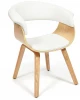 13659 Стул VIMTA (mod.8021) натуральный/белый (дерево / экокожа)