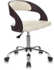CH-370SL/IVORY Кресло Бюрократ CH-370SL светло-бежевый эко.кожа крестовина металл хром