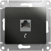 GSL000781T Телефонная розетка встраиваемая RJ-11 (антрацит) Systeme Electric Glossa GSL000781T