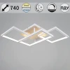 49560-0.3-03 WH+WOOD Потолочная люстра светодиодная на штанге с пультом с регулировкой цветовой температуры, яркости и ночным режимом Reluce 49560-0.3-03 WH+WOOD