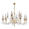 CATARINA SP12+6 GOLD/TRANSPARENT-COGNAC Подвесная люстра Crystal Lux Catarina SP12+6 GOLD/TRANSPARENT-COGNAC