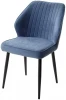 670M04765 Стул VENA, цвет B8 Синий, велюр / черный каркас