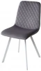 628B14WHT Обеденный стул M-City DAIQUIRI BLUVEL-14 GREY / белый каркас, велюр