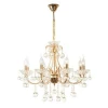 10044/8 золото Подвесная люстра хрусталь Ariella 10044/8 золото/прозрачный хрусталь Strotskis