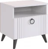 TE-01.3101 Ева Тумба прикроватная Mebelson (ЛДСП,МДФ,ПВХ,Пластик/Светлое дерево,Белый) арт.TE-01.3101