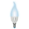 LED-CW37-7W/NW/E14/FR PLP01WH картон Лампочка светодиодная свеча на ветру белая E14 7W 4500K Uniel LED-CW37-7W/NW/E14/FR PLP01WH
