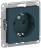 ATN000843 Розетка встраиваемая с заземлением (изумрудный) Systeme Electric AtlasDesign ATN000843