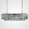 155093-22 Подвесная люстра ImperiumLoft RH 1920S ODEON CLEAR GLASS FRINGE 120 chrome 155093-22 (229078-22)