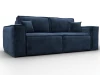 134136 Диван прямой Лига-081 НПБ (ДСП/Пластик/Велюр/Синий) Лига Диванов 134136