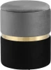 УТ000025555 Пуф Кэрри с ящиком велюр серо-черный УТ000025555