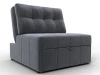 134898 Кресло-кровать Лига-107 (80) (ЛДСП,Брус,Фанера,Велюр/Серый) Лига Диванов 134898