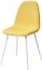 XS2441G06425WHT Обеденный стул M-City CASSIOPEIA G064-25 желтый, ткань/ белый каркас