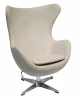 FR 0808 Кресло EGG CHAIR чёрный, натуральная кожа