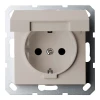 G5505T Розетка с защитной крышкой и шторками (тауп soft touch) Jasmart G-Classic G5505T