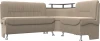 126110 Диван кухонный угловой Сидней правый угол (Бежевый/Велюр) Лига Диванов арт.126110