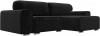 121929 Диван угловой Лига-029 правый угол (Черный/Велюр) Лига Диванов арт.121929