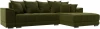 121114 Диван угловой НордСтар правый угол (Зеленый/Микровельвет) Лига Диванов арт.121114