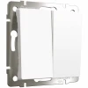 W1120061 Выключатель двухклавишный (белый матовый) Werkel W1120061 (a059271)