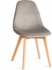21578 Стул CINDY SOFT (mod. C1021F1-1) / 1 шт. в упаковке (Велюр,Дерево бук /Светло-серый)