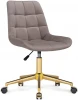 564832 Компьютерное кресло для оператора Woodville Честер (Металл/Велюр, Золотой/Латте) 564832