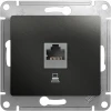 GSL000781K Розетка встраиваемая Ethernet RJ-45 (антрацит) Systeme Electric Glossa GSL000781K