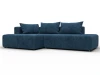 134826L Диван угловой Лига-103 НПБ угол левый (ДСП,Брус,Фанера,Велюр/Синий) Лига Диванов 134826L