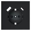 VLS001007 Накладка для розетки с заземлением и защитными шторками, с USB A+C Voltum S70 VLS001007 (графит)