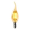 LED-CW35-5W/AMBER/E14/VLF Лампа светодиодная, форма «свеча на ветру», янтарная колба Volpe Vintage LED-CW35-5W/AMBER/E14/VLF