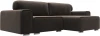 121927 Диван угловой Лига-029 правый угол (Коричневый/Велюр) Лига Диванов арт.121927