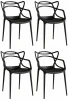 HSBI_Y824_black_4 Стул Harmony Hesby (комплект 4 шт) Пластик/Черный арт.HSBI_Y824_black_4