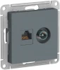 ATN000789 ТВ-розетка встраиваемая и Ethernet RJ-45 (грифель) Systeme Electric AtlasDesign ATN000789
