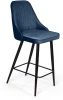 75365 Стул полубарный Berg, бархат синий 29/ чёрный конус Top Concept (12325)