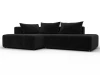 134819L Диван угловой Лига-103 НПБ угол левый (ДСП,Брус,Фанера,Велюр/Черный) Лига Диванов 134819L