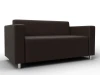 134960 Диван прямой Лига-093 ВН (ДСП,Брус,Фанера,Экокожа/Коричневый) Лига Диванов 134960