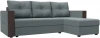 125973 Диван угловой Валенсия Лайт правый угол (Серый/Рогожка) Лига Диванов арт.125973