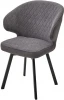 472M05741 Стул M-City ХИЛТОН 360 град., цвет B28 Темно-серый, велюр / черный каркас