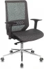 SIRIUS GREY-KF1 Кресло Бюрократ Sirius серый KF-1 сетка крестовина металл хром