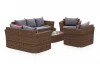 KDS3S2CT-5-SET brown Лаунж-зона из искусственного ротанга, цвет коричневый 4SIS Капучино Дабл KDS3S2CT-5-SET brown