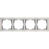 WL03-Frame-04-ivory Рамка на 4 поста Werkel Snabb, слоновая кость с хромом